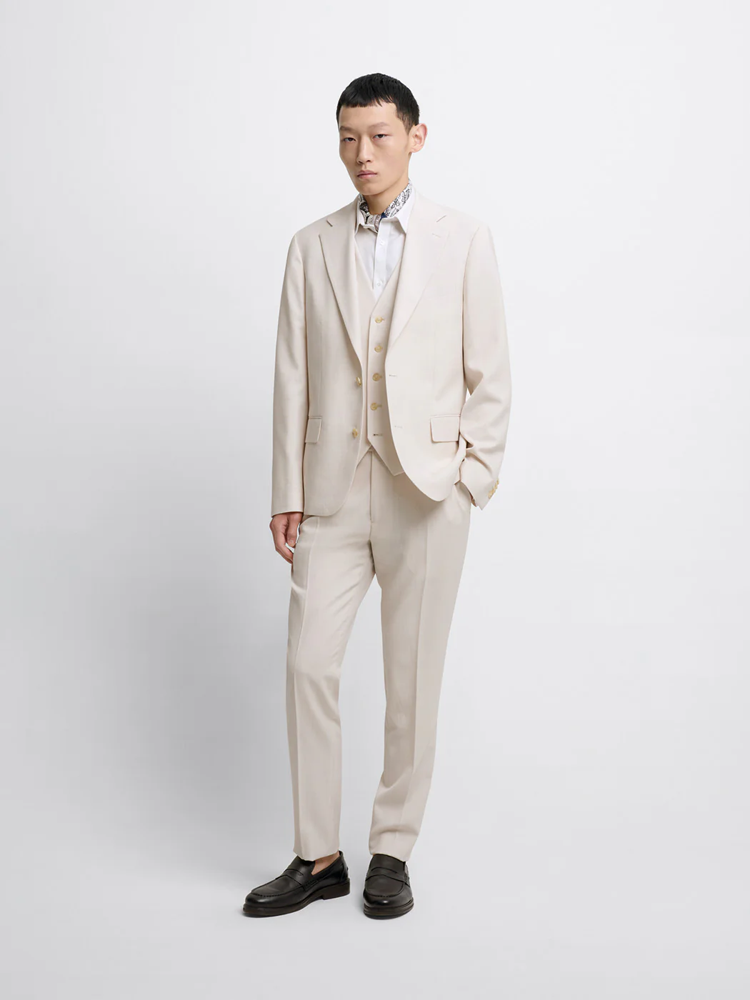 Gilet de costume en laine mélangé