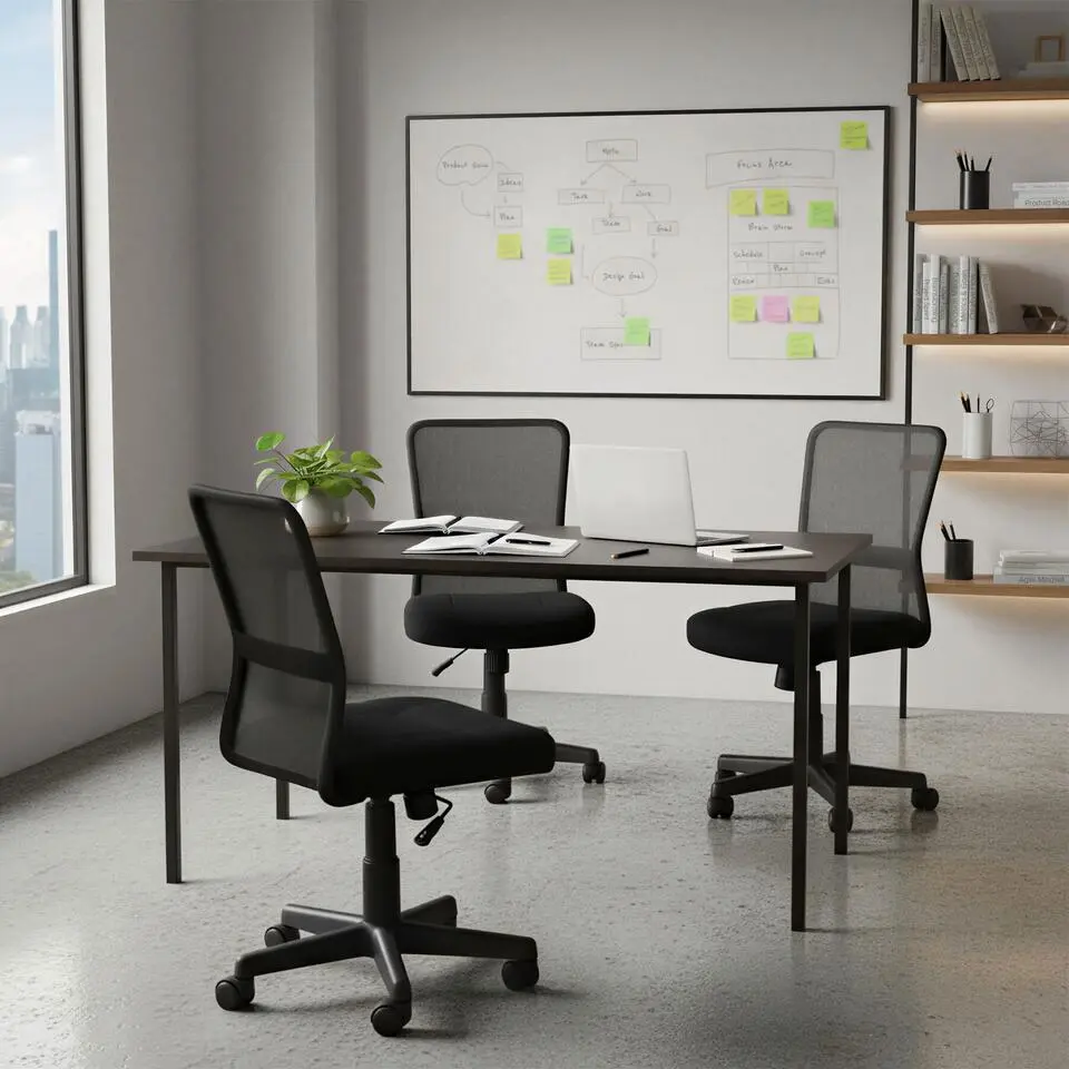 tectake Bureaustoel Patrick, Zwart