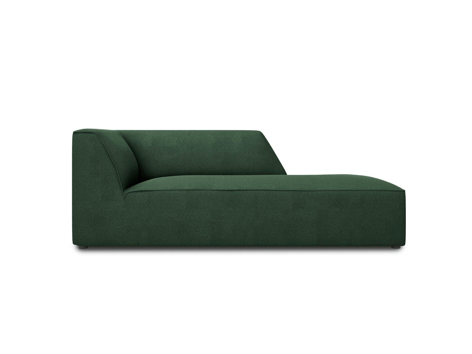 RUBY - Méridienne droite 1 place en tissu structurel vert