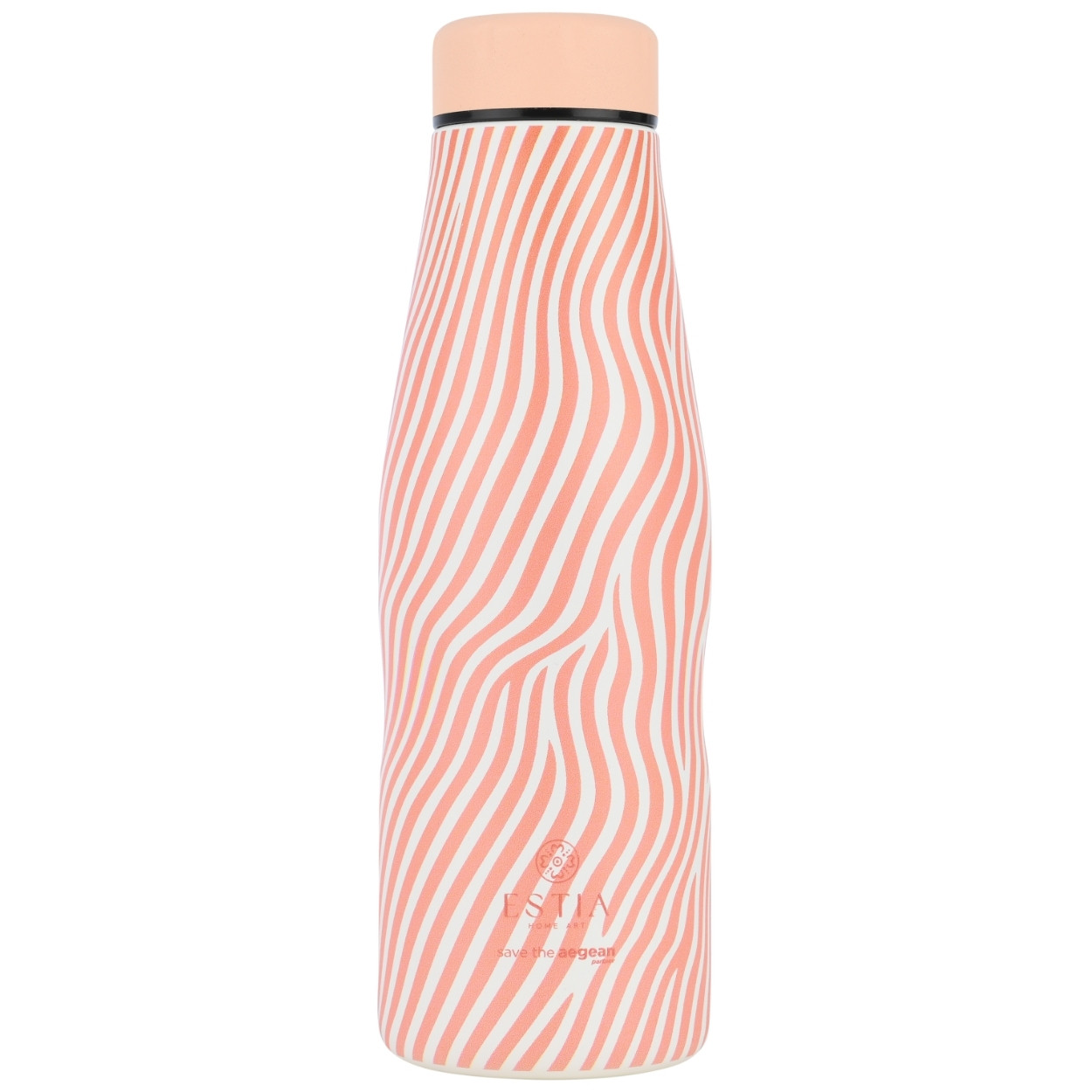 Butelka termiczna Soft Ripple 500 ml stal nierdzewna pomarańczowy