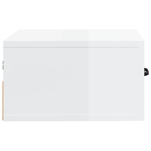 NNEVL Wall-mounted Bedside Cabinets 2 pcs High Gloss White 35x35x20 cm