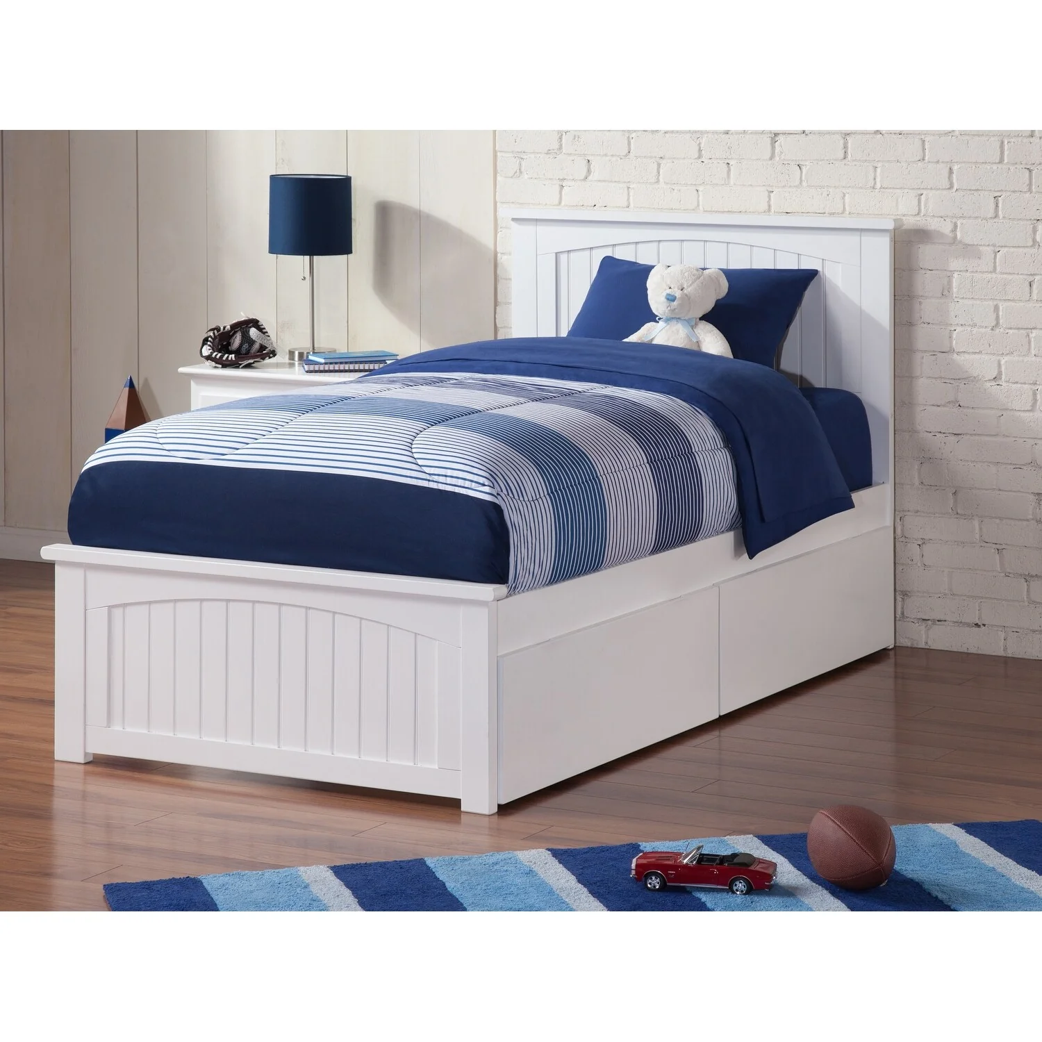 AFI Nantucket Platform Bed with Matching Footboard & Storage Drawers