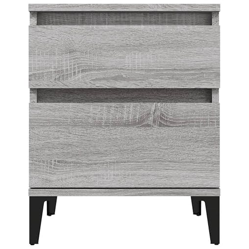 NNEVL Bedside Cabinets 2 pcs Grey Sonoma 40x35x50 cm