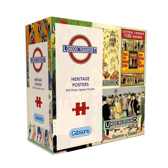 Gibsons London Transport Heritage Posters Jigsaw Puzzle 500 Pieces