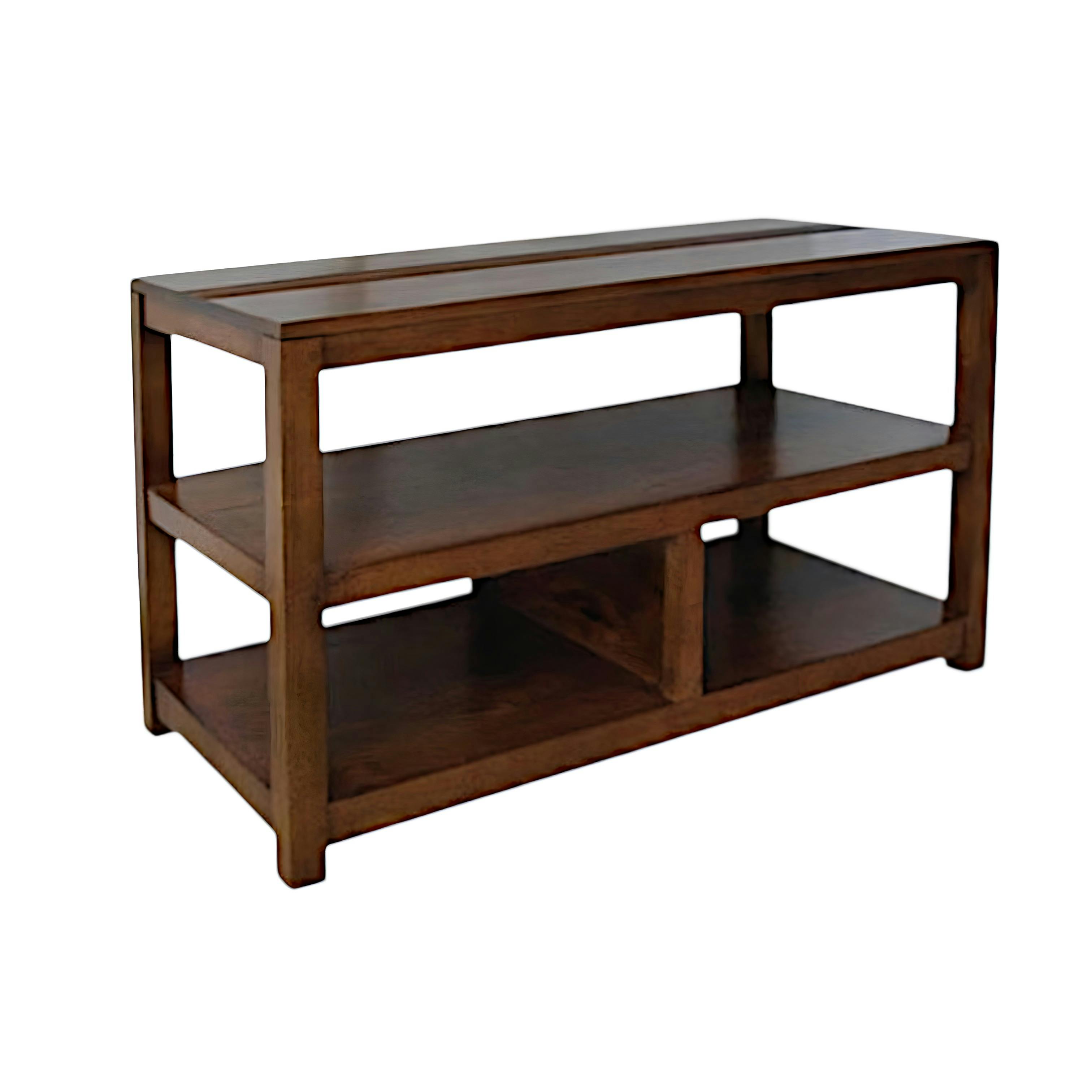 Meuble TV Hévéa 3 niches 100x45x58cm GALA