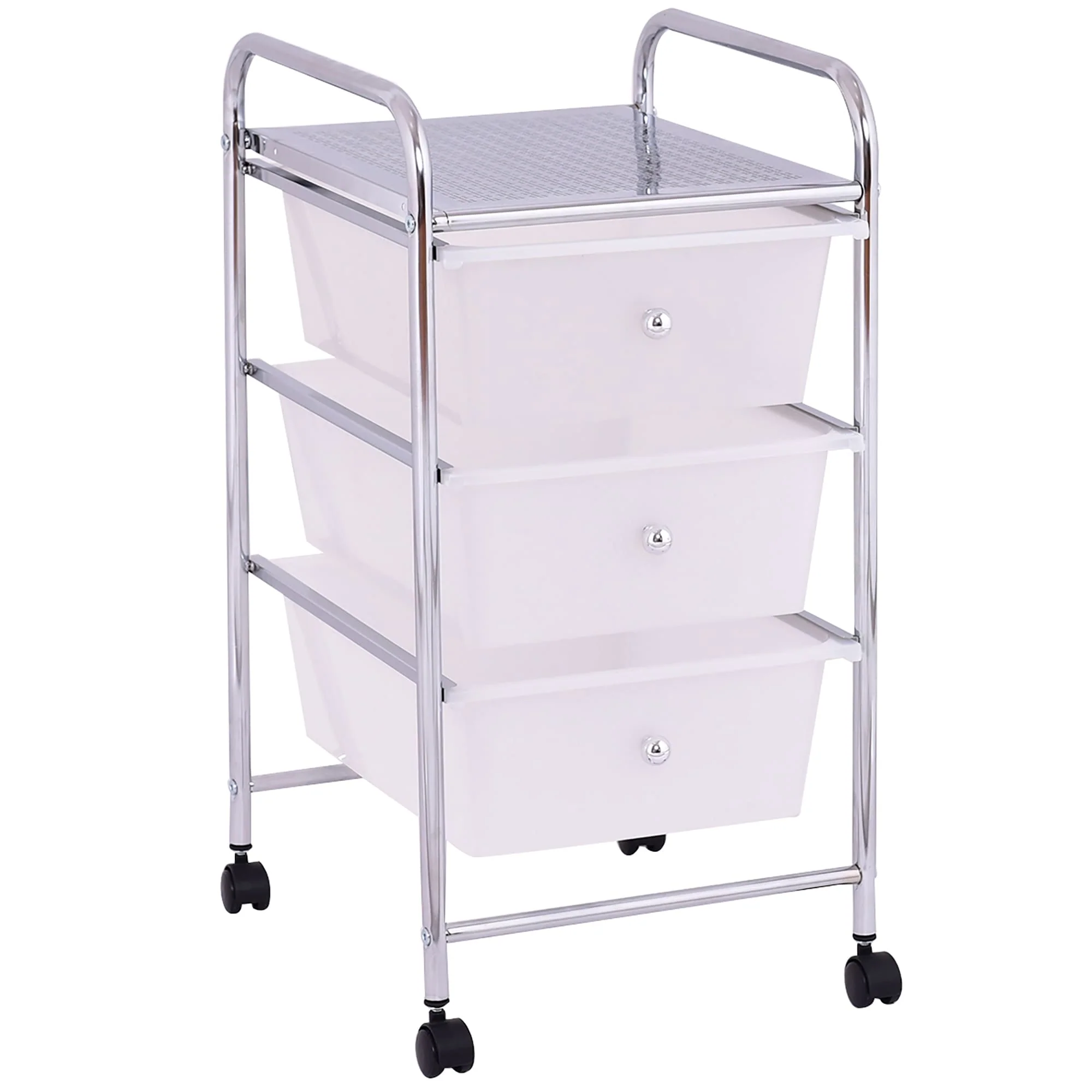 3 Drawers Cart Storage Bin Organizer Rolling Storage Cart