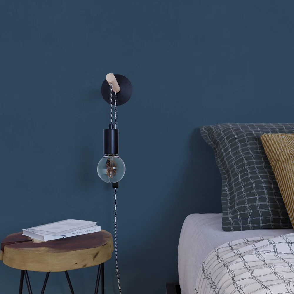 4MURS Papier peint intissé CLASSIC LINE coloris bleu acier