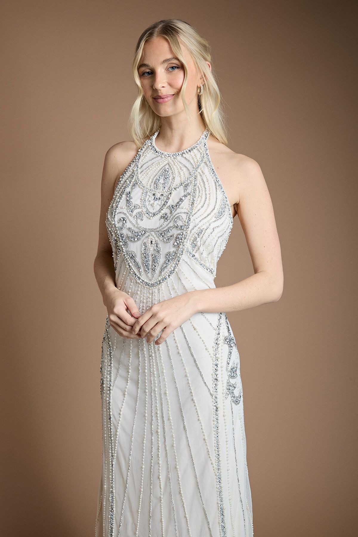 Coast Coast Honoured Sculpting Halterneck Embellished Wedding Dress
