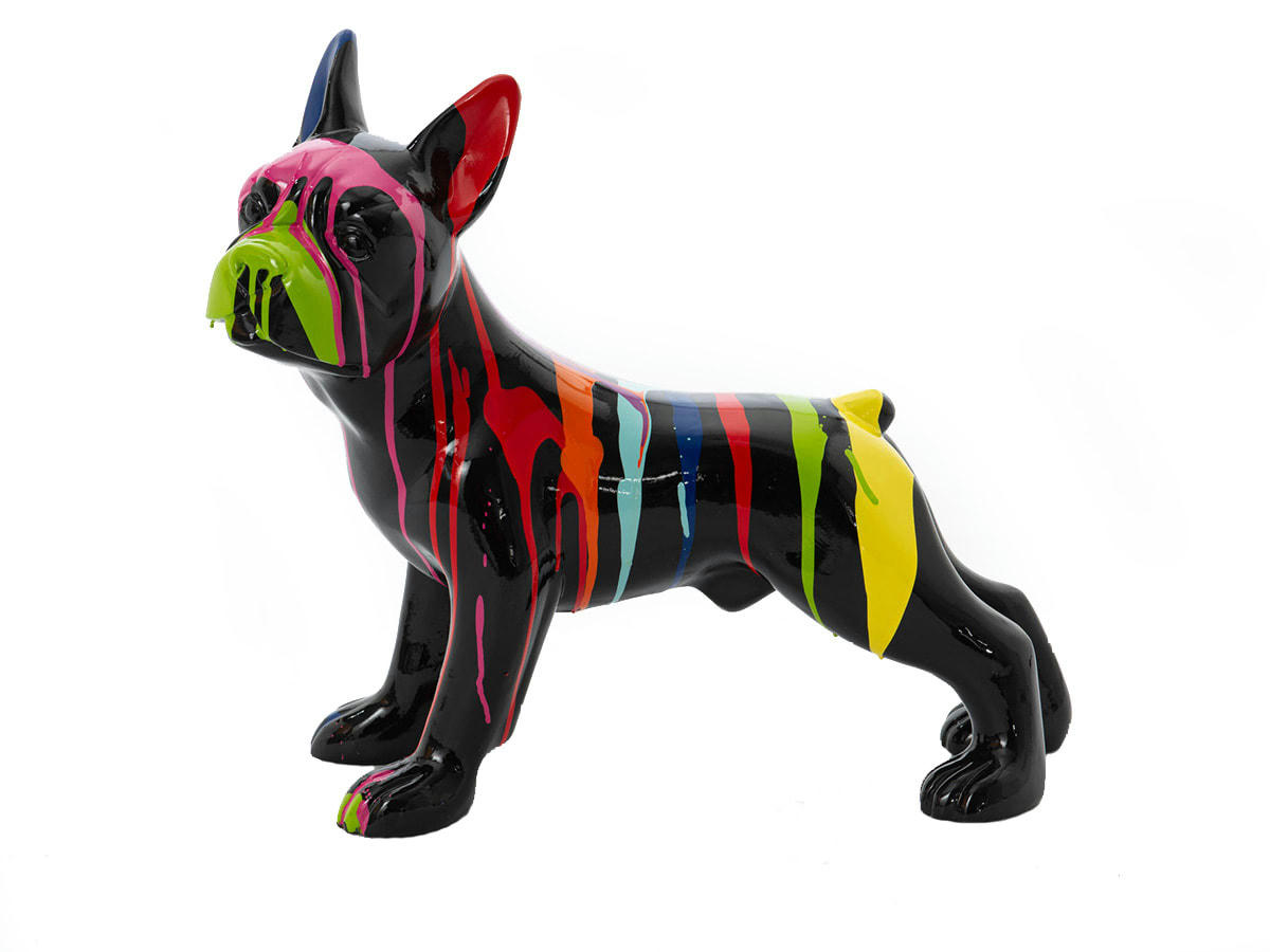 TRASH - Bulldog français    small en résine  noir