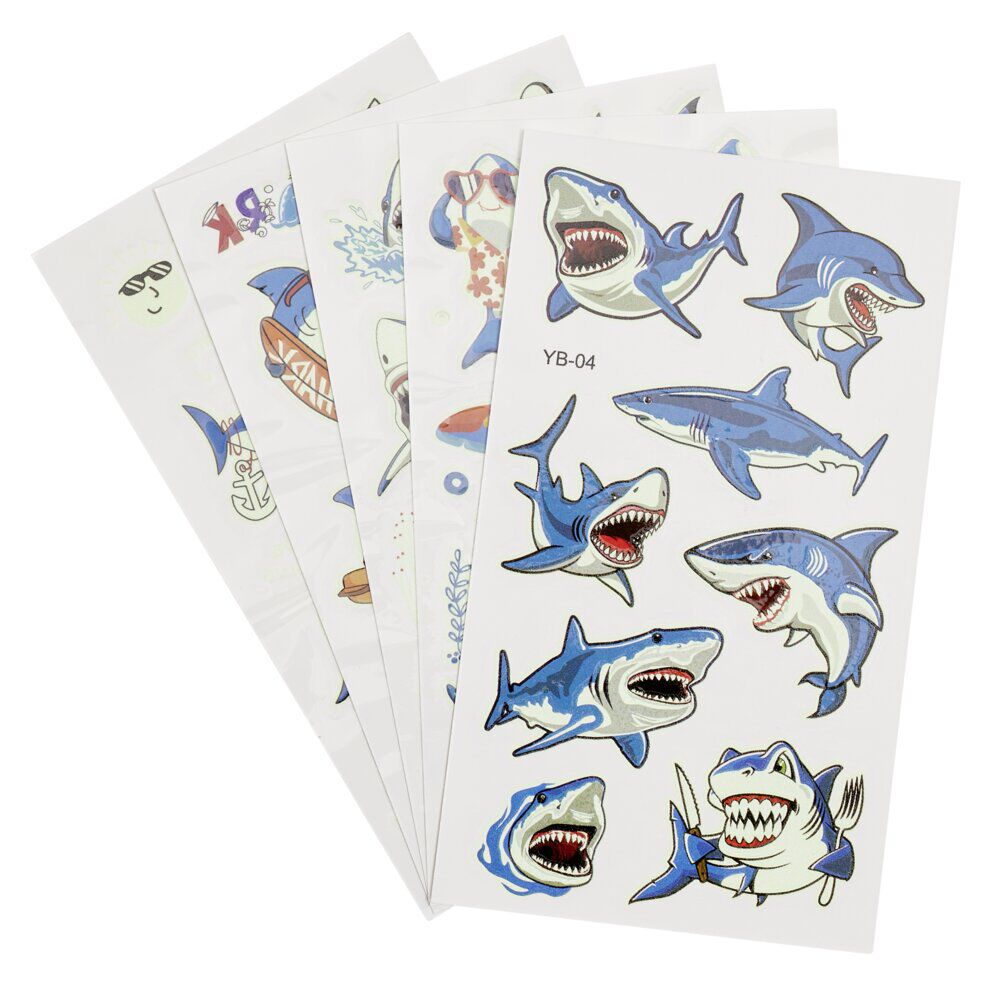 Tatouage enfant éphémère phosphorescent 3 feuillets (2 modèles)