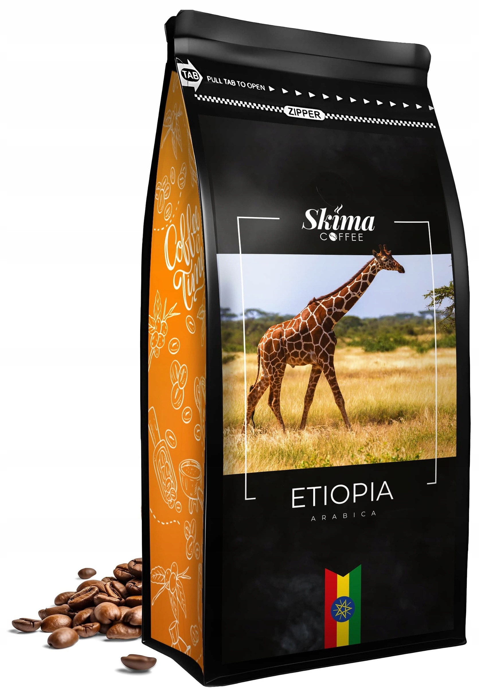 Kawa ziarnista 1kg Etiopia 100% Arabica Świeżo Palona do ekspresu