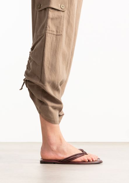 Rode leren slippers