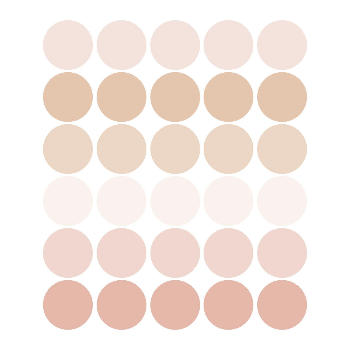 CIRCLES2 - Stickers mureaux en vinyle rondes rose et beige