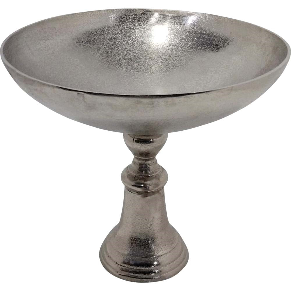 Lesli Living schaal Brush - zilver - Ø41x30cm