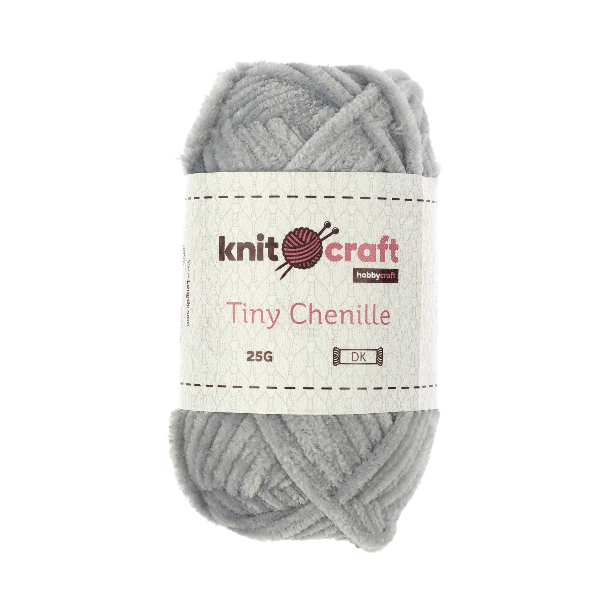 Knitcraft Light Grey Tiny Chenille DK Yarn 25g