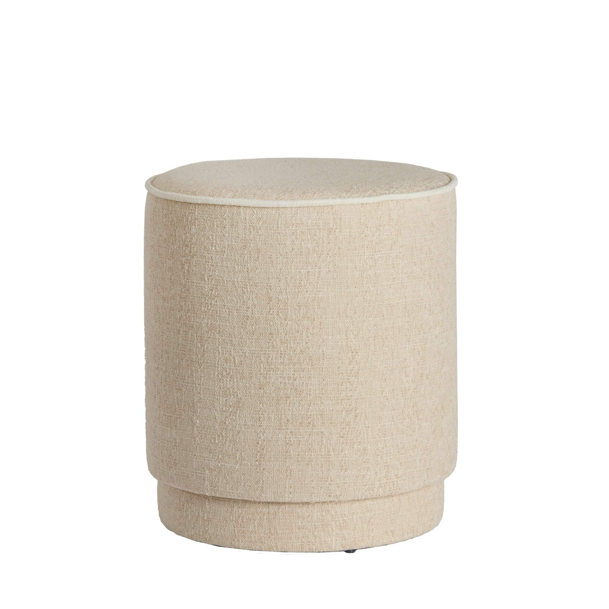 Light & Living poef Rosin - bruin - Ø40cm