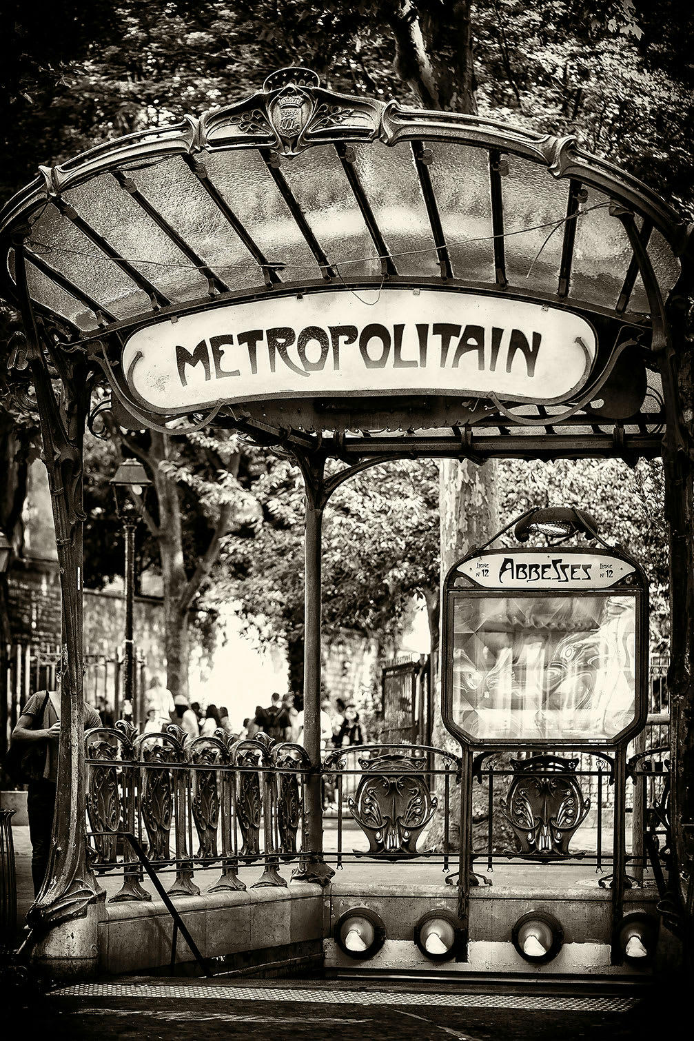 - Tableau noir et blanc métropolitain paris imprimé sur toile 80x120cm