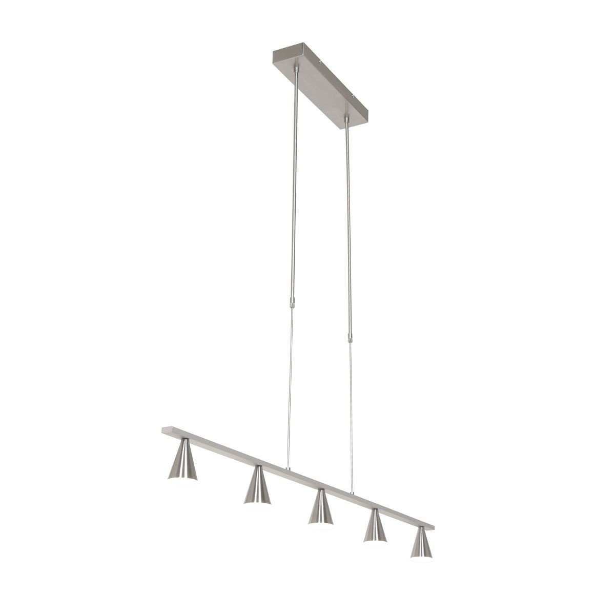 Steinhauer hanglamp Vortex - 5 lichts - 120x 145 cm - mat chroom