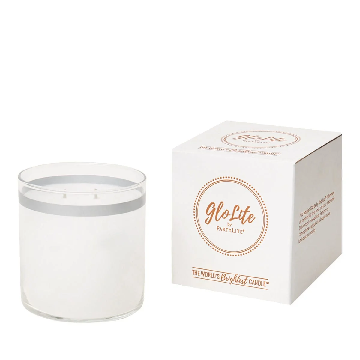 GloLite by PartyLite® Unscented White Jar Candle