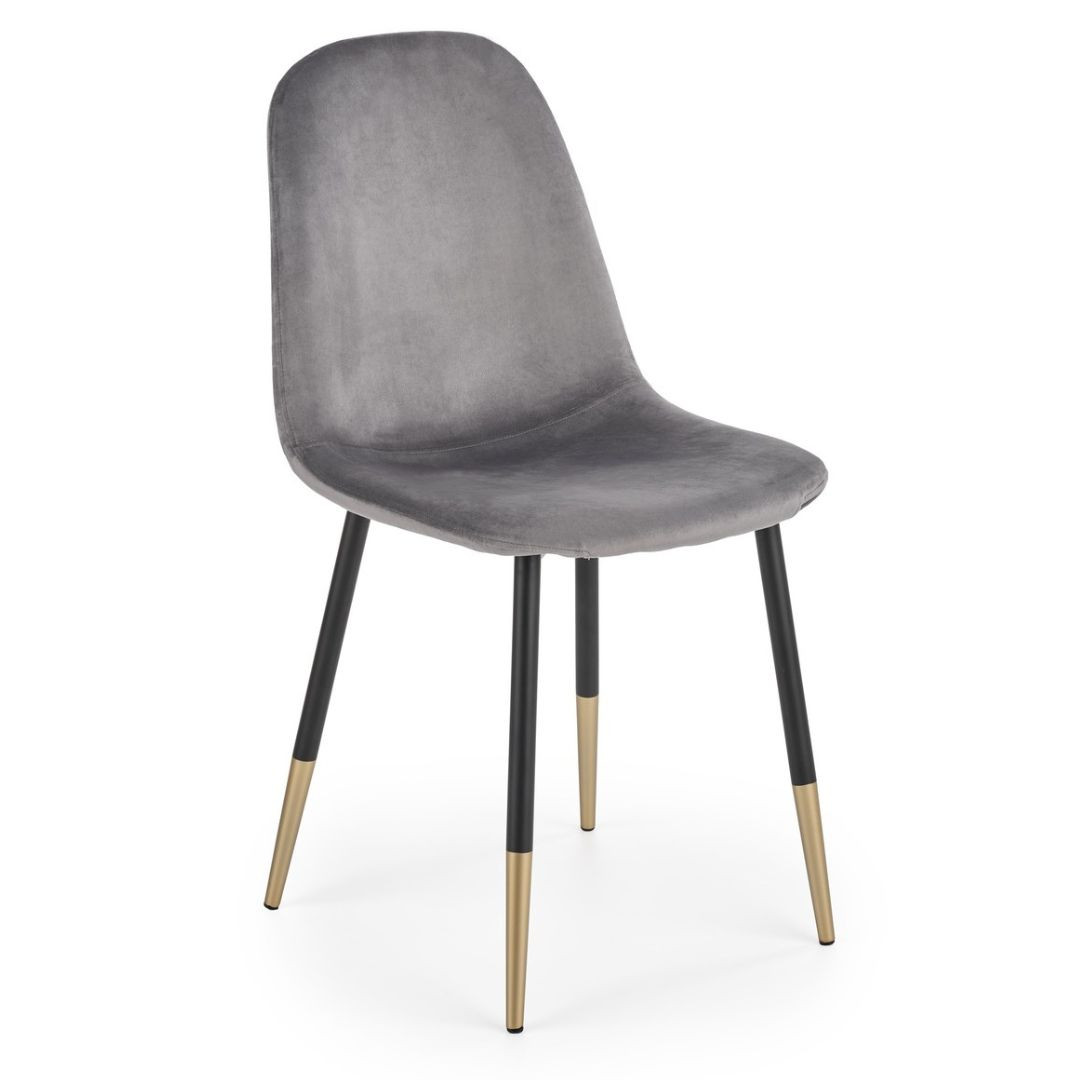 Krzesło tapicerowane K379 VELVET szare
