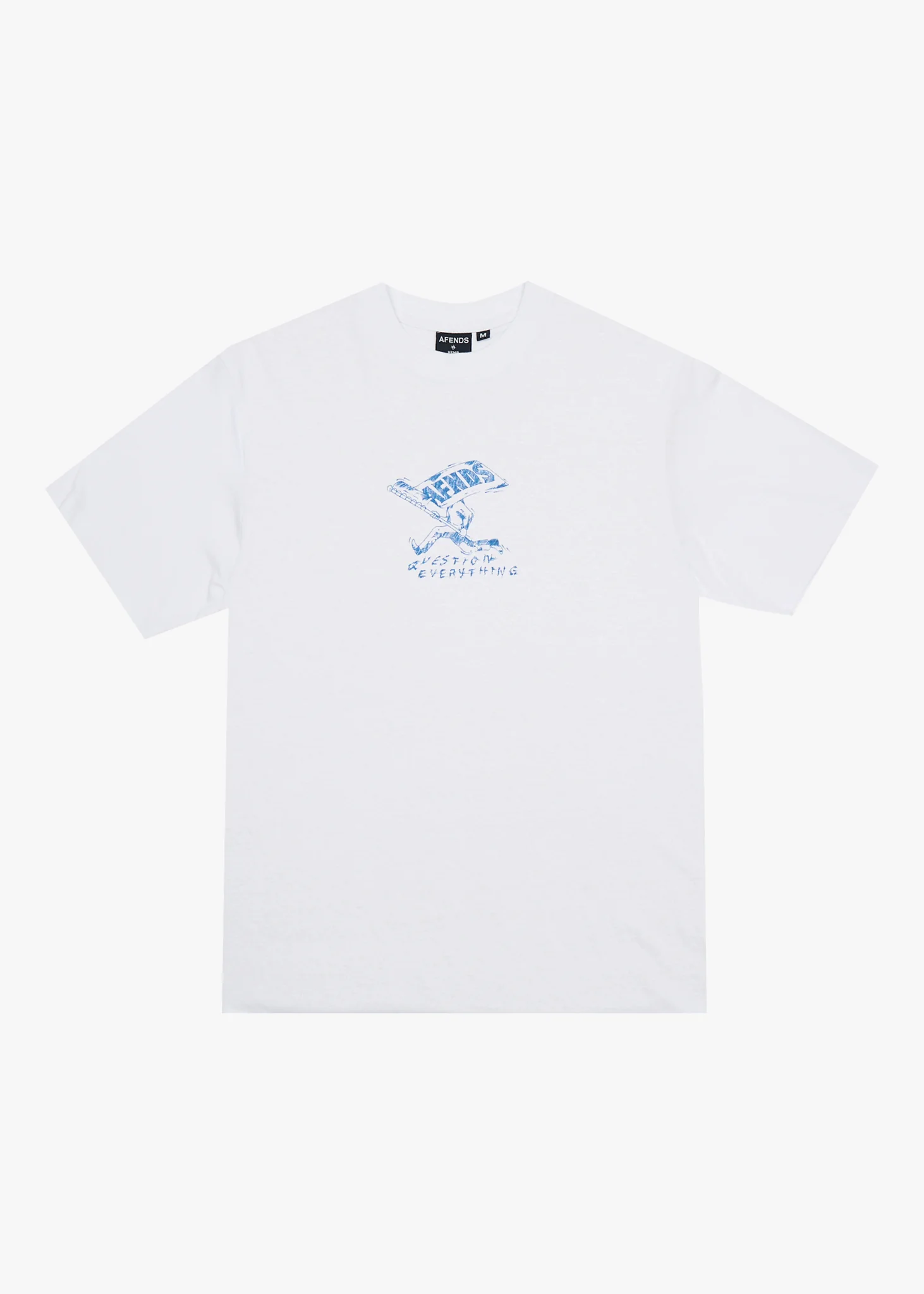AFENDS Mens Flyin - Retro Tee - White