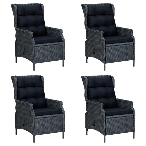 Zestaw mebli ogrodowych stolik krzesła szary technorattan na taras balkon