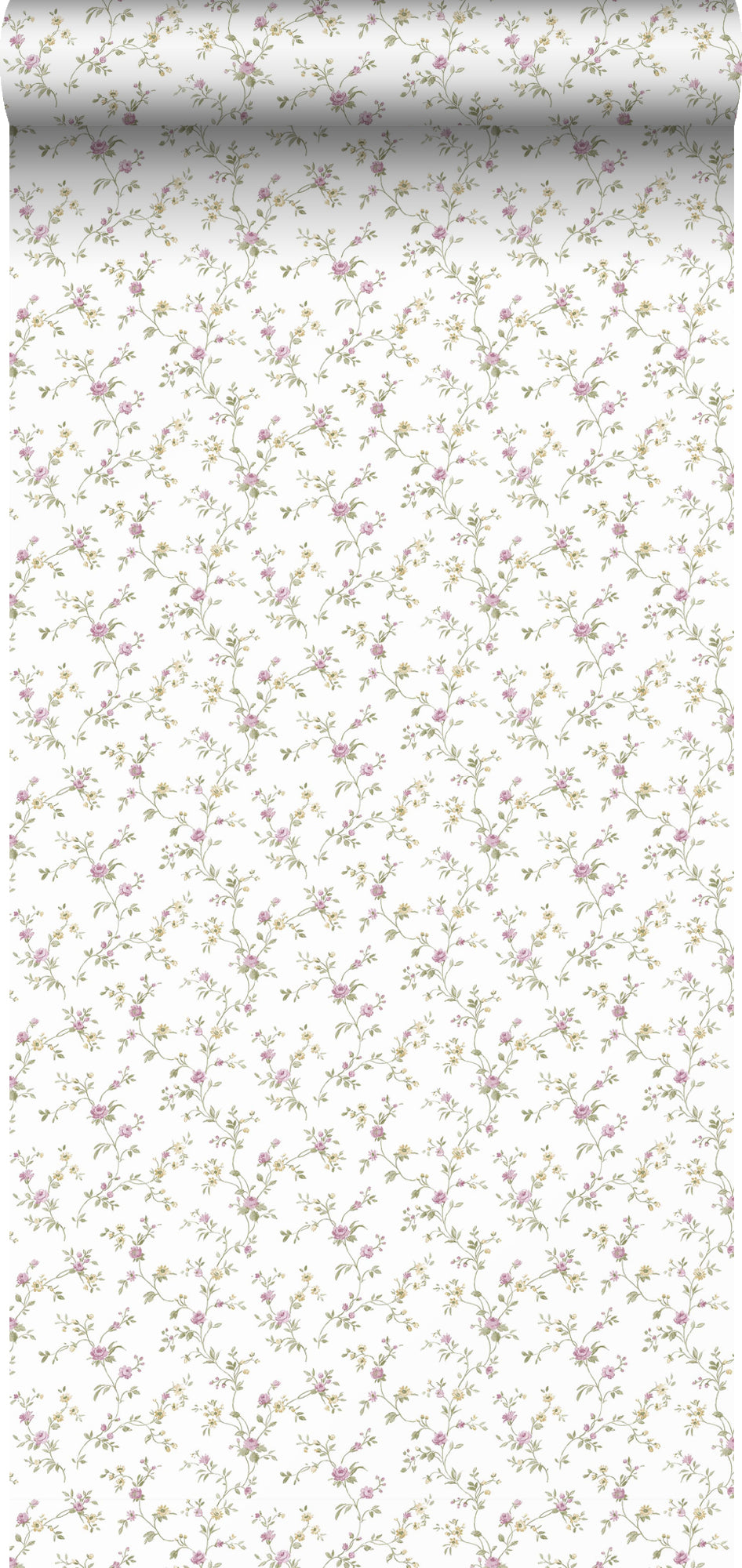 Sanders & Sanders behang bloemetjes groen, paars en wit - 53 cm x 10 m - 640406