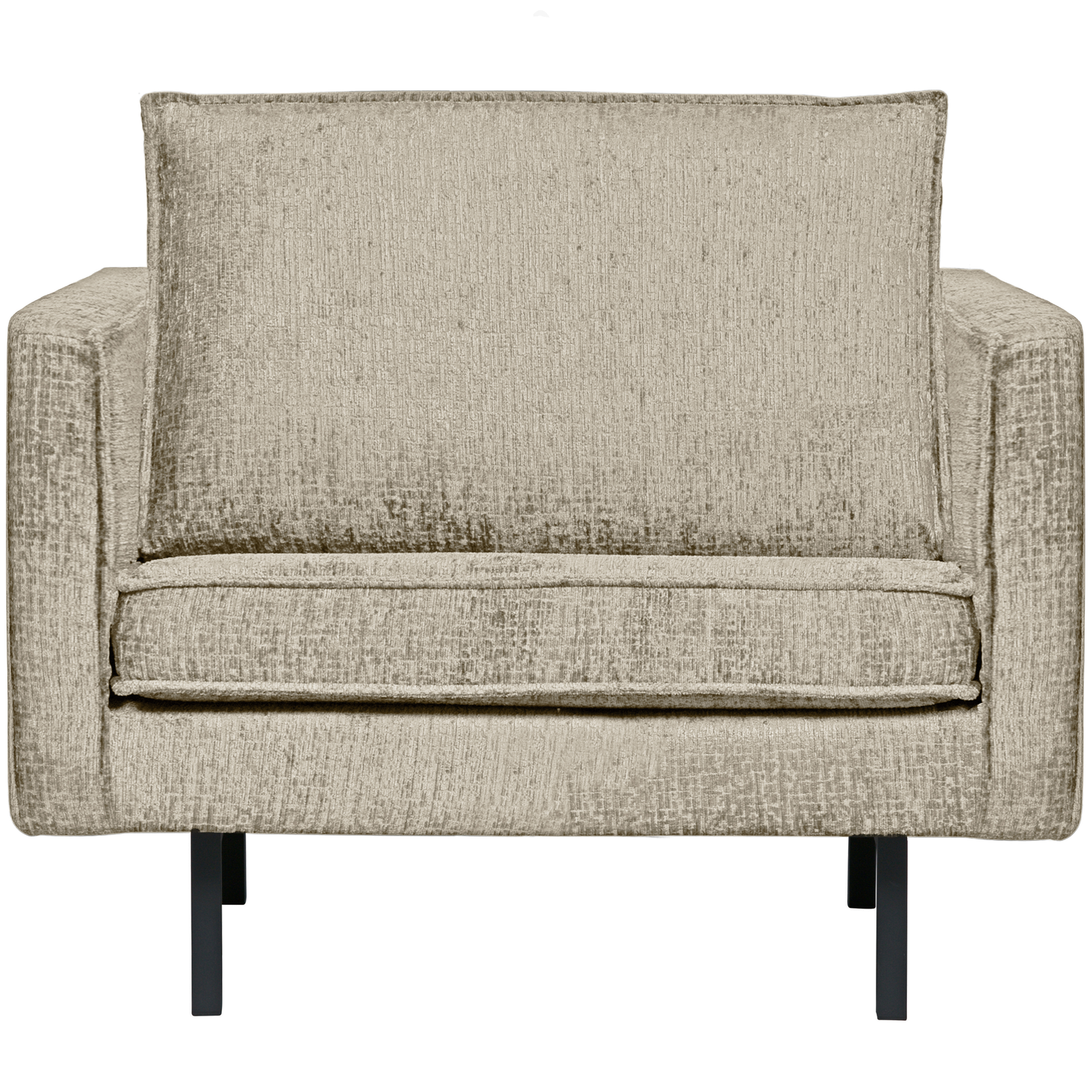 WOOOD fauteuil Rodeo - Structure Velvet - Wheatfield - 85x105x86