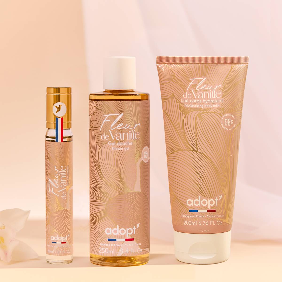 Fleur de vanilleCoffret eau de parfum 30 ml   gel douche 250 ml   lait corps 200 ml