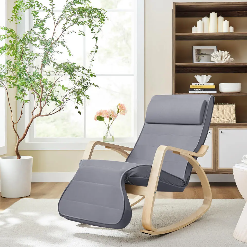 Schommelstoel - 5 verstelbare standen - niet elektrisch - lichtgrijs