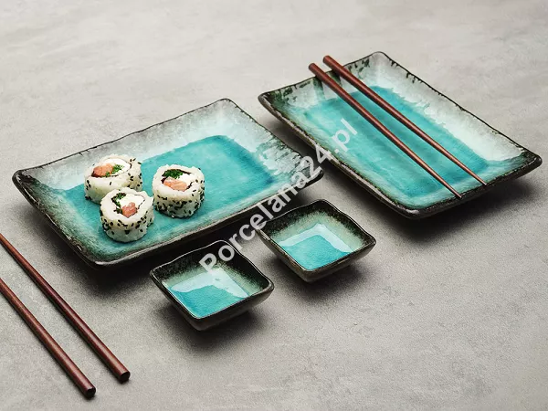 Zestaw do sushi dla 2 osób (4 el.) z pałeczkami Tokyo Design Studio - Yamasaku Sky Blue 33601