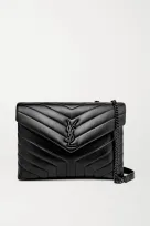 Saint Laurent Loulou medium quilted leather shoulder bag black