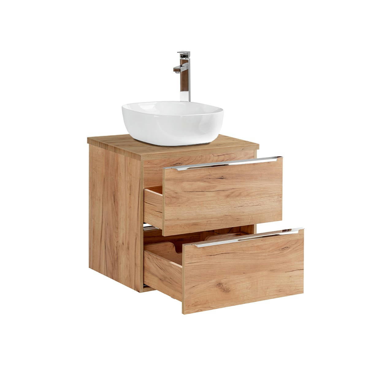 - Meuble simple vasque 60cm naturel