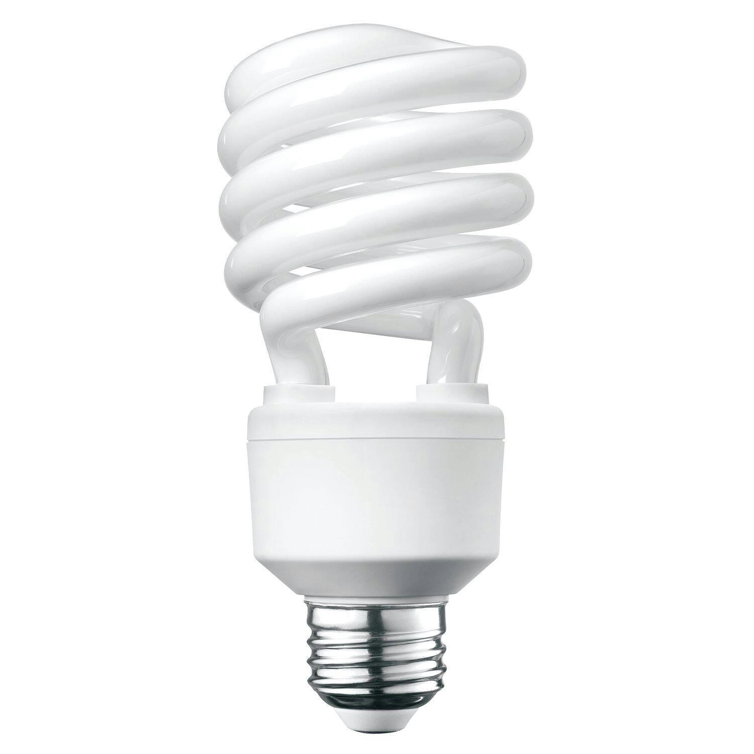 CFL Non-Dimmable Light Bulbs, 2700K, 1600 Lumens, Soft White, 100W, 3-pk