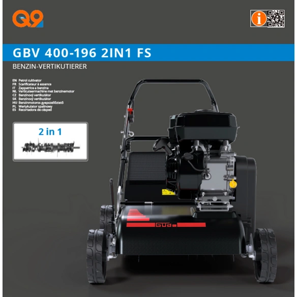 Benzin-Vertikutierer »GBV 400-196 2in1 FS«, 4 kW, Arbeitsbreite: 40 cm
