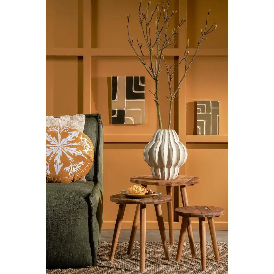 Mica Decorations Bold Bijzettafel - &Oslash;40 cm - Gerecycled Hout - Bruin