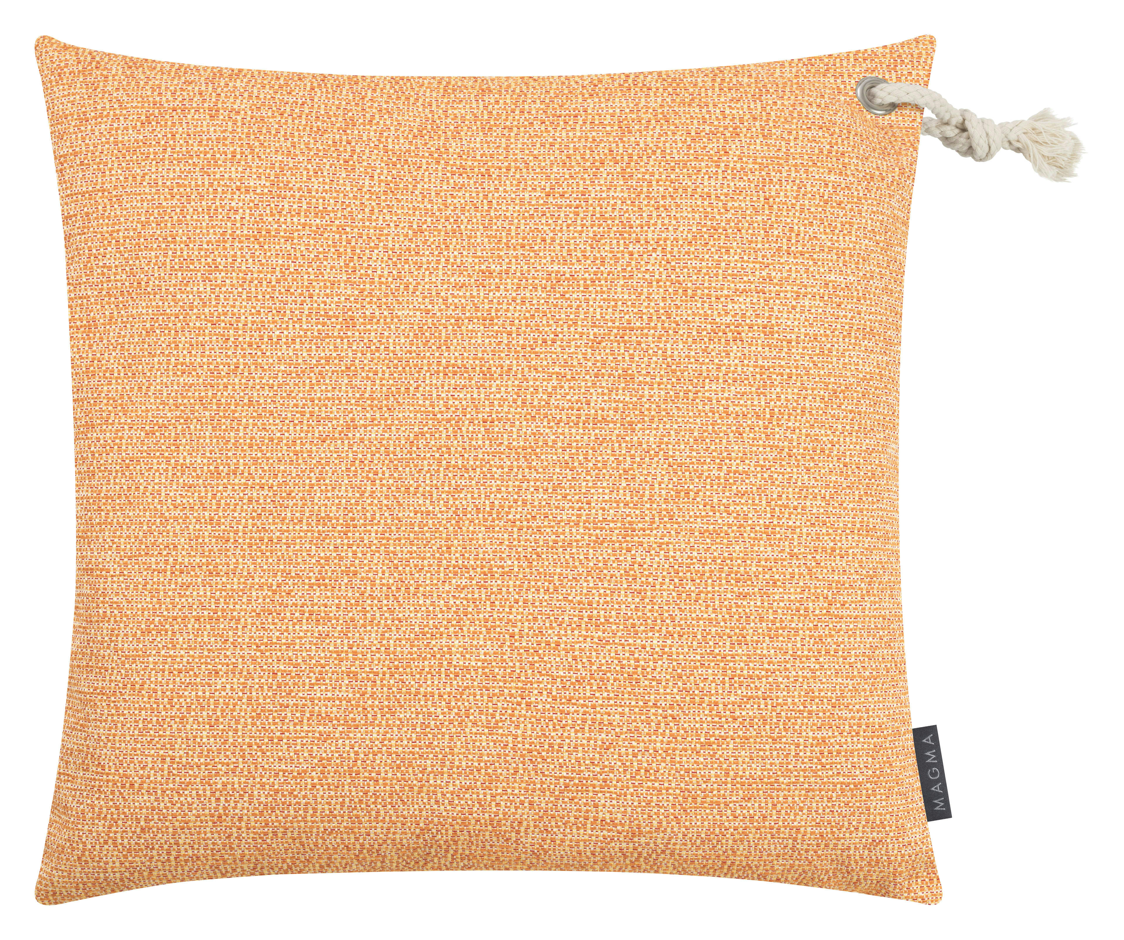 CATANIA - Housse de coussin extérieur chinée orange - 50x50