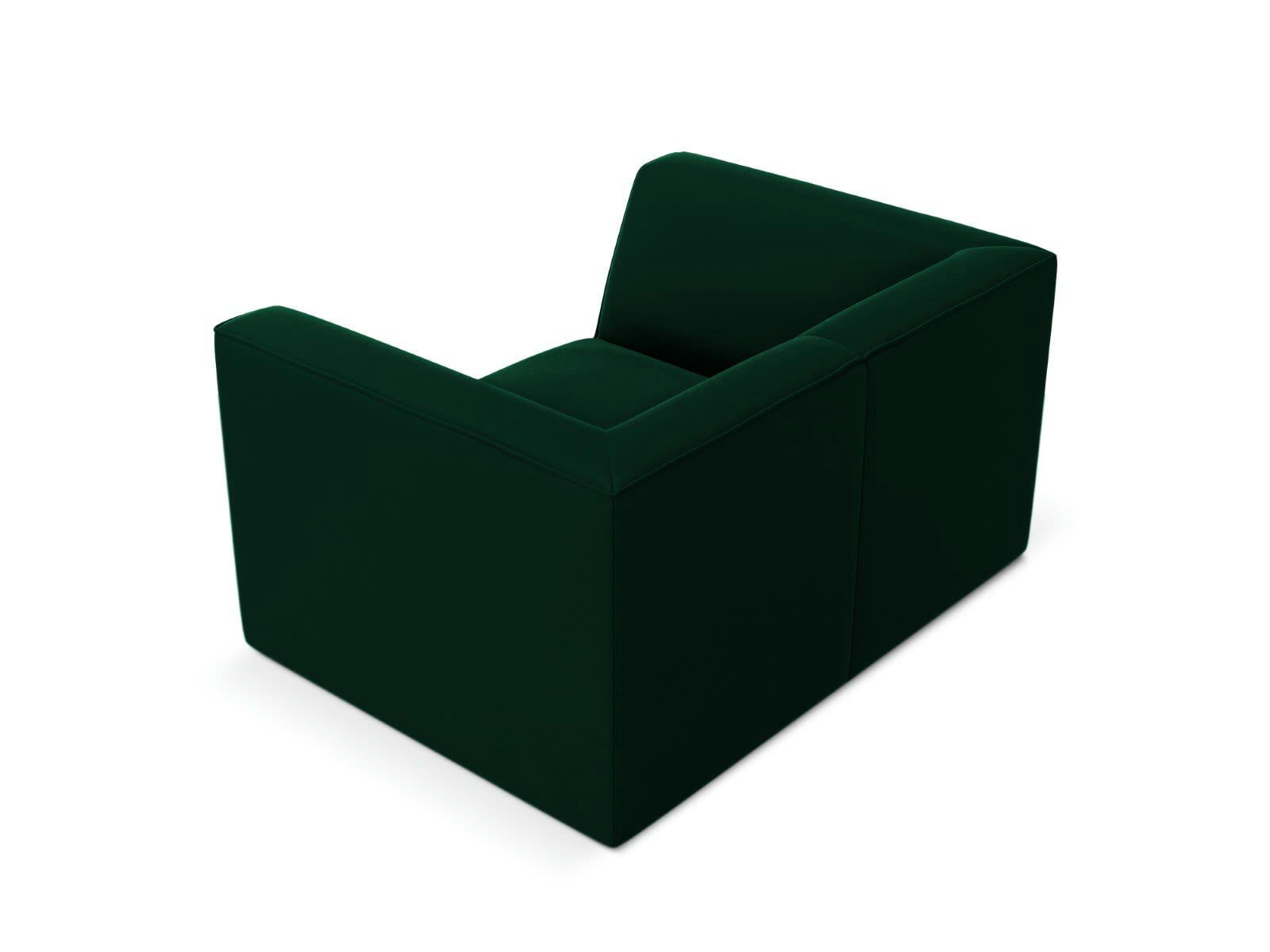 RUBY - Fauteuil en tissu velours vert bouteille