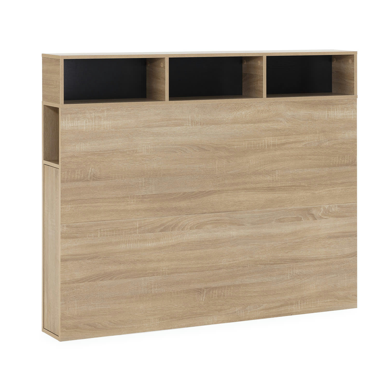 ZEUS - Tête de lit 165 cm chêne, 2 portes 9 trous