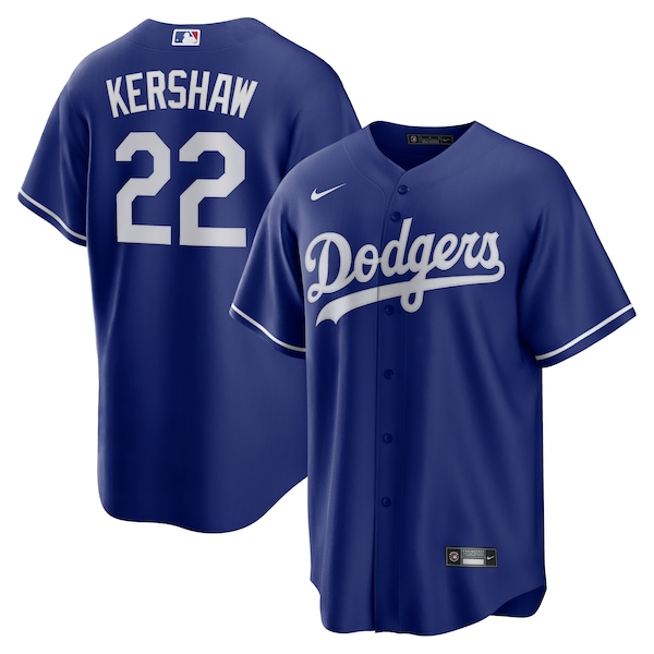 Clayton Kershaw Los Angeles Dodgers Nike Big & Tall Alternate Replica Player Jersey - Royal