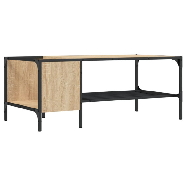 Stolik Kawowy Ława Stół Dąb Sonoma 100x51x40 Półka Do Salonu Do Pokoju