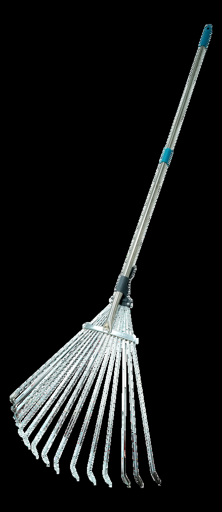 Yardworks 7 to 21-in Wide Metal Adjustable-Tine Telescopic Leaf Rake, 32 to 63-in Aluminum Shaft
