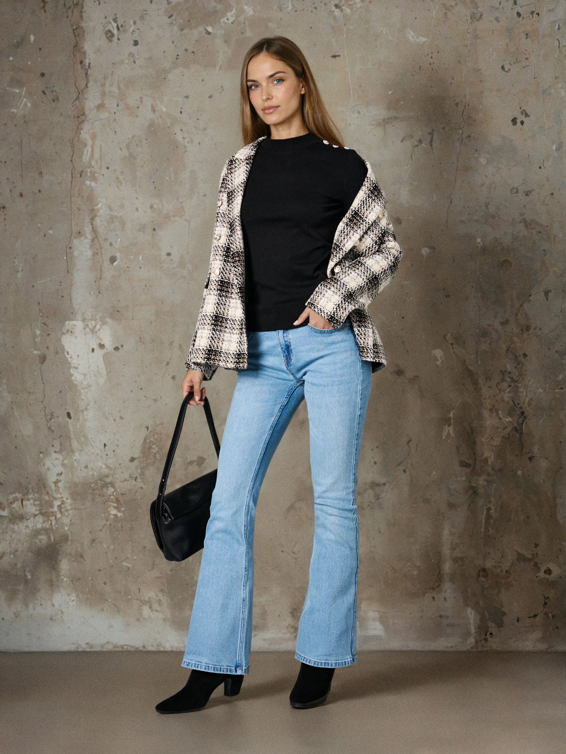 Spodnie jeansowe flare