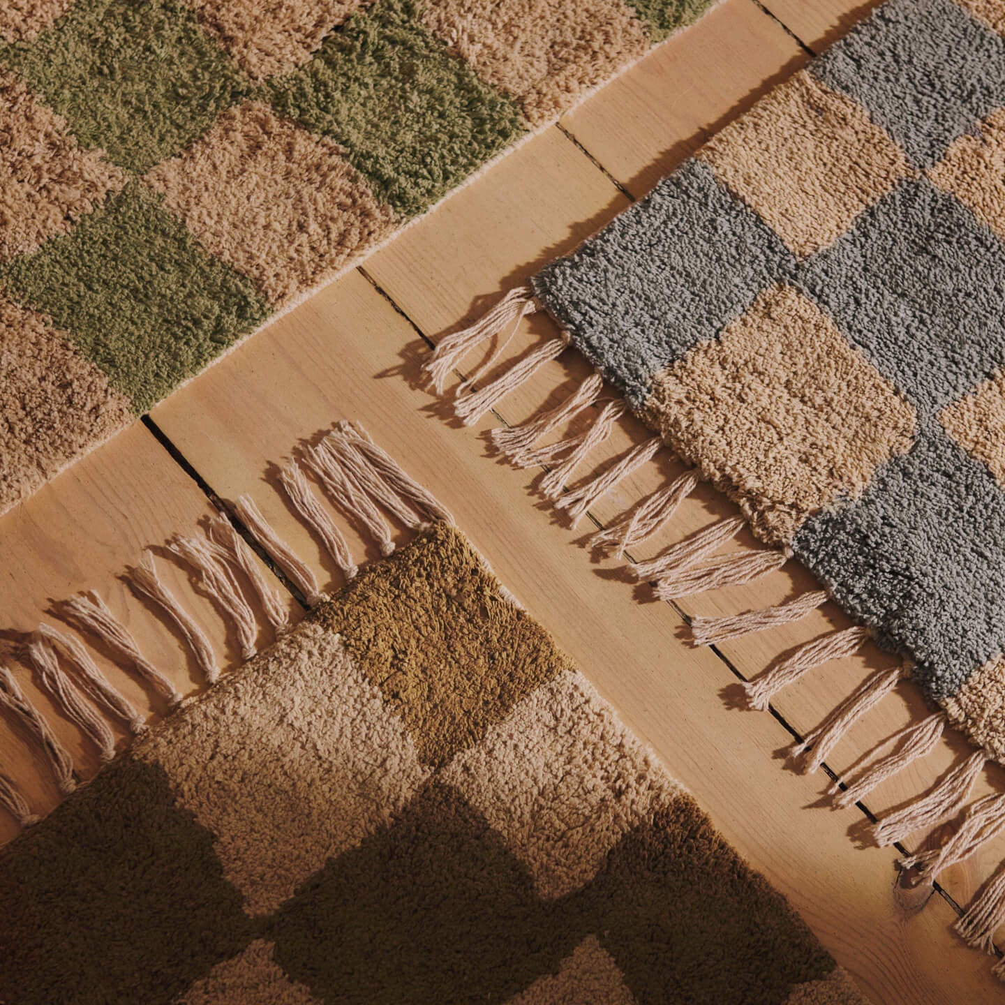 Ferm Living Mara Vloerkleed 80 x 150 cm - Elm Green / Warm Sand