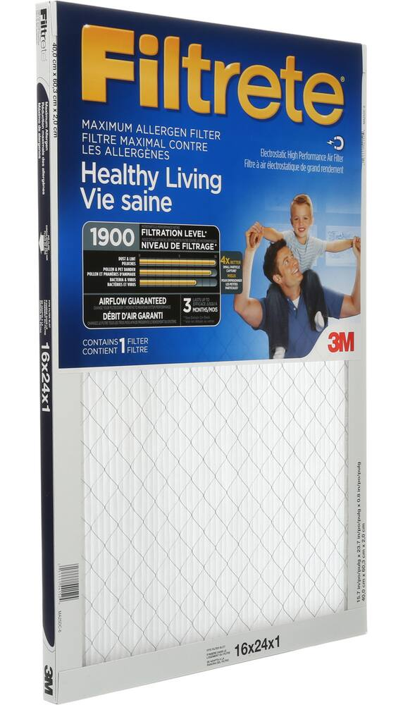3M™ Filtrete™ Healthy Living Maximum Allergen Air Filter, MPR 1900, 16 x 24 x 1-in, 1-pk