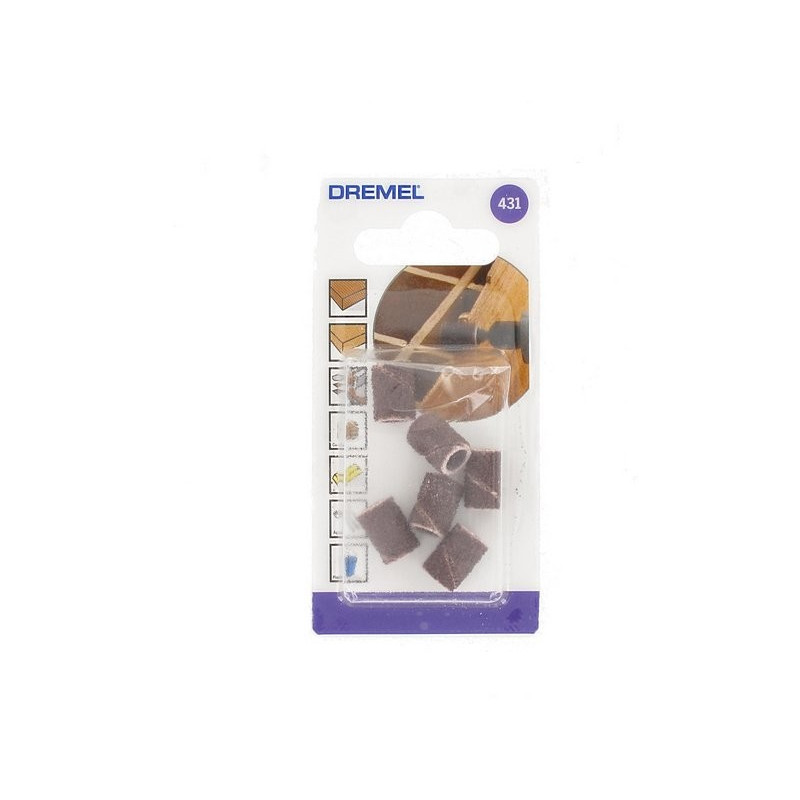 Bandes de ponçage grain 60 Ø 6,4 mm 6 pièces DREMEL