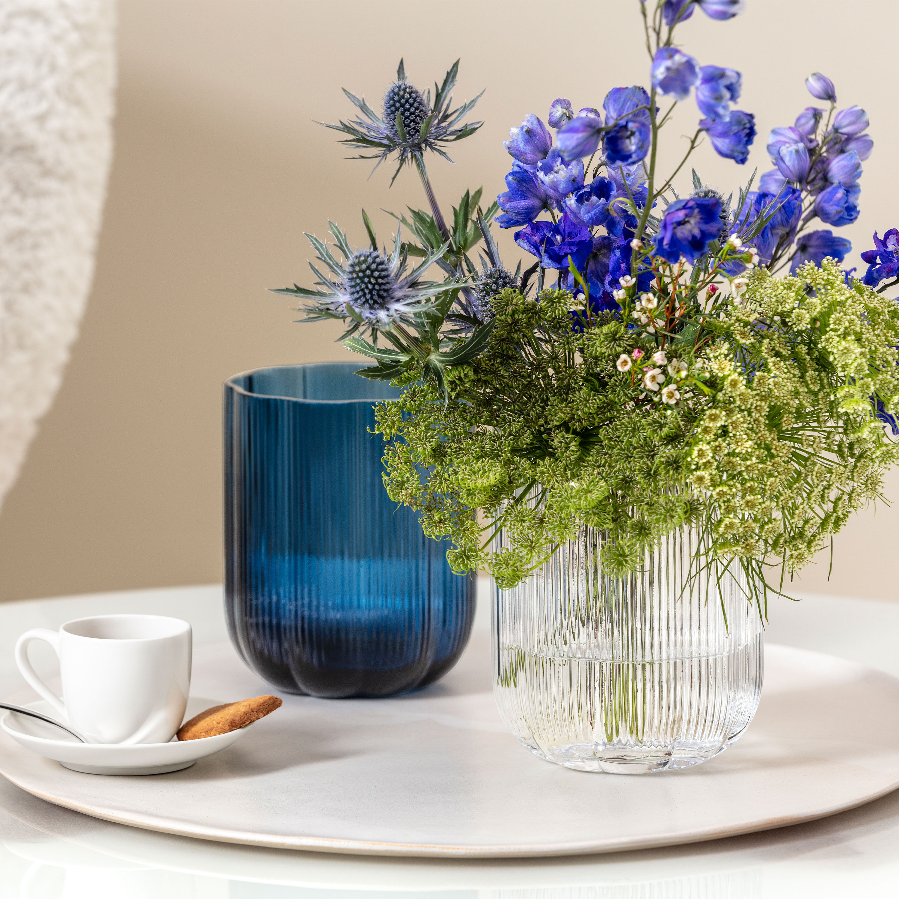 Fleur Vase - Clear, 5'' x 6'', glass