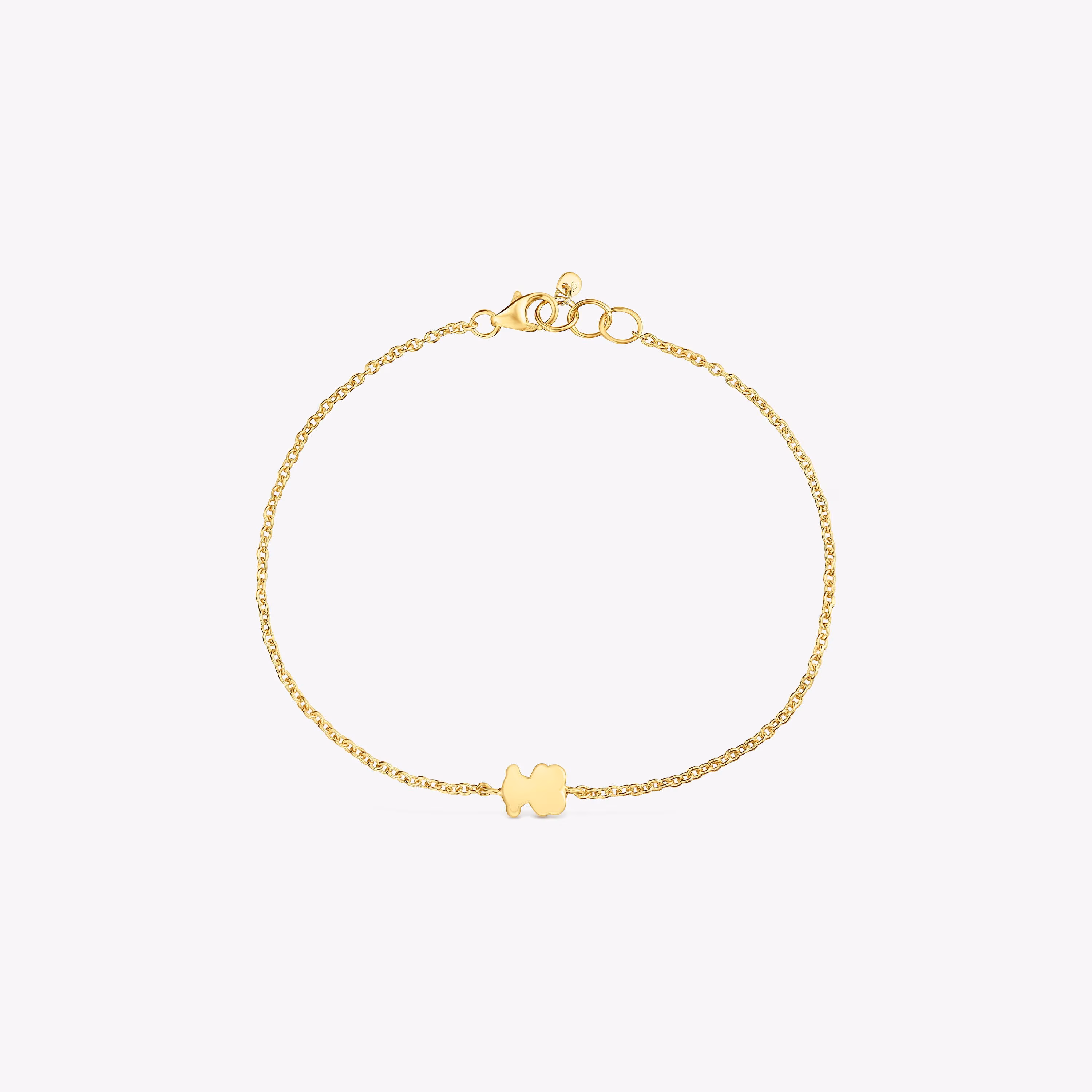 Pulsera cadena de oro con motivo oso 7 mm Sweet Dolls