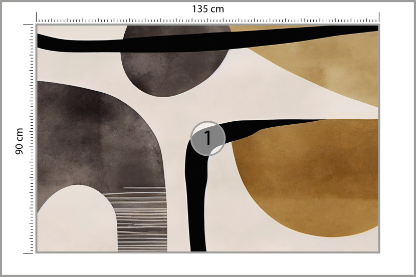 Fototapeta Do Salonu Kształty W Stylu Retro 135x90cm