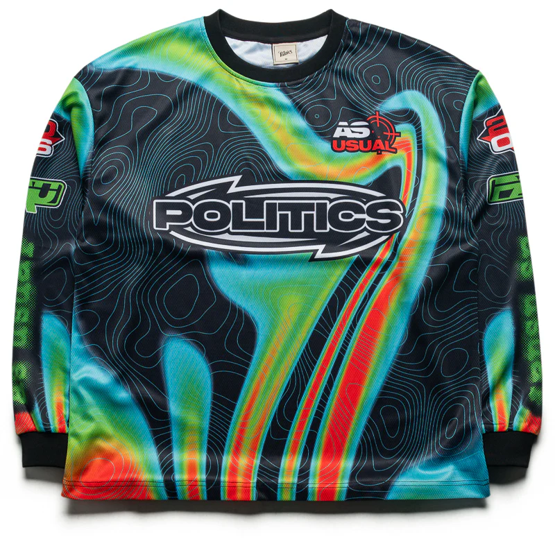 Politics L/S Fishing Jersey - Black